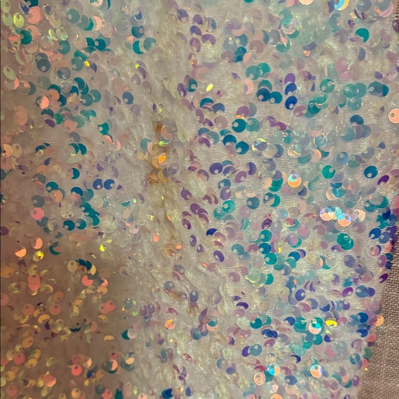 Windsor White Dress with Multicolor Sequins - Picture 4 of 5